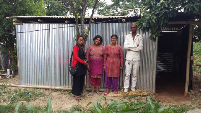 3 pramila jee observing temp shed of Anjana poudel