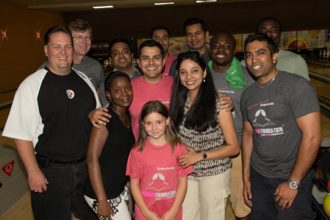 Raising funds to support girls education through fun events like bowling in Columbus, OH.