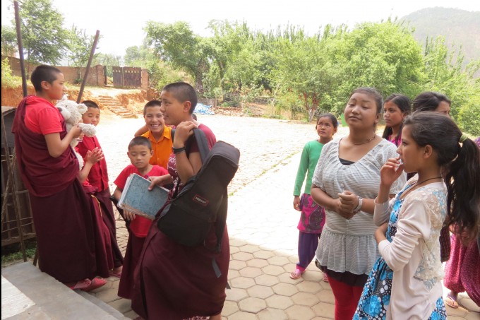 Arriving at the Buddhist Temple