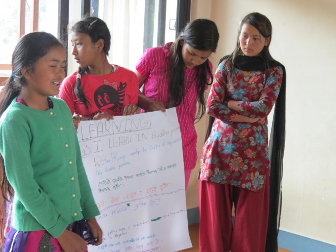 The groups presented about what they learned from their recent field trip