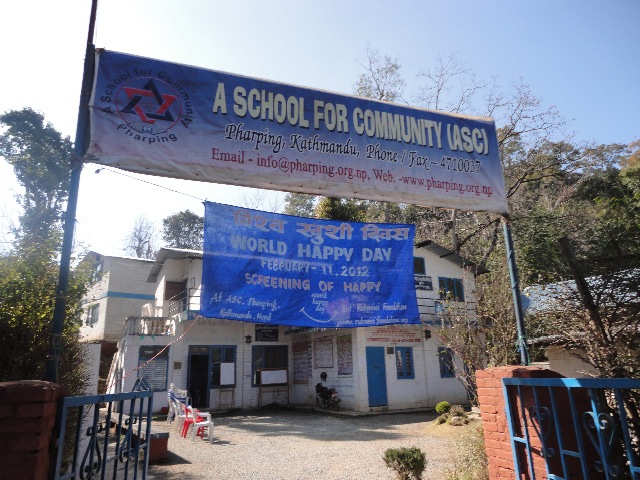 A School for Community was converted to a theater for this occasion