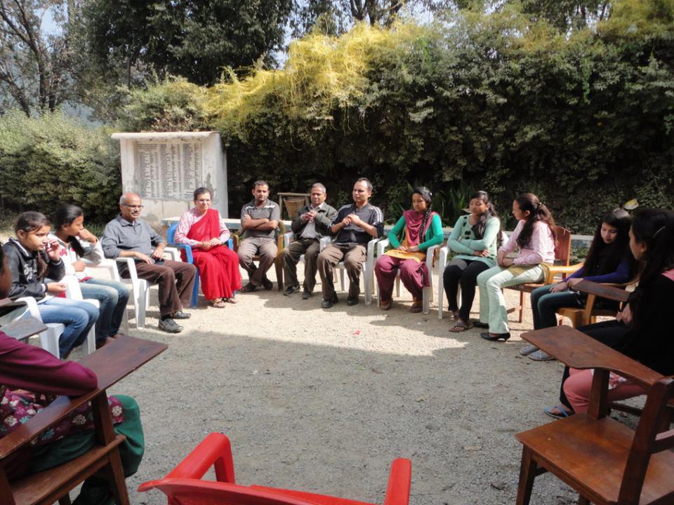 We met with the students and formed a circle to make them feel equal to be able to express themselves.