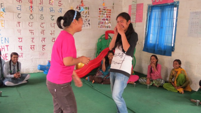 Muna and Ogyen Enjoying Activity