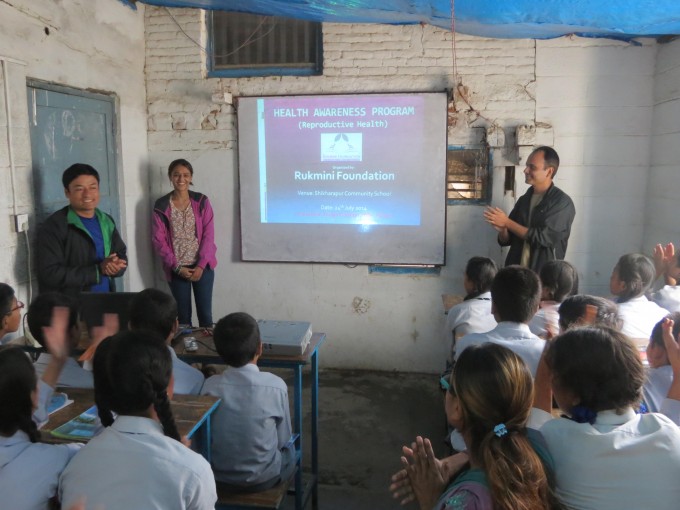 Niroj Shrestha starts the program