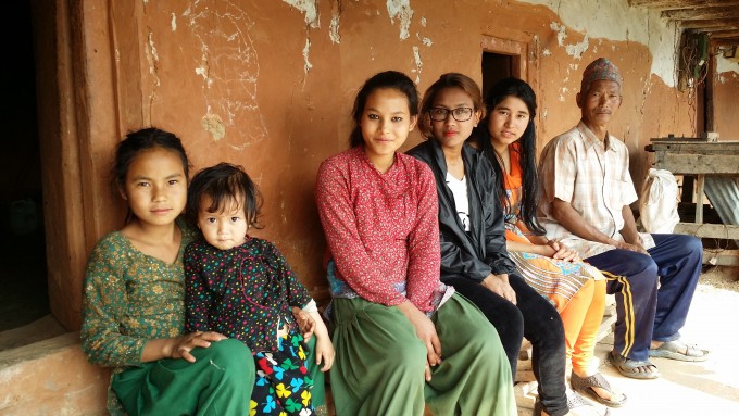 Pramila and Sabina with family of Anju
