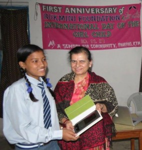 Very proud to be able to present a new library to the students.