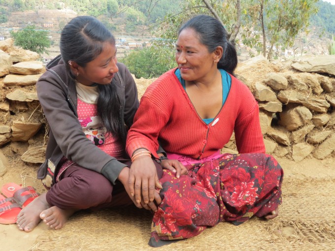 Smriti with her mother