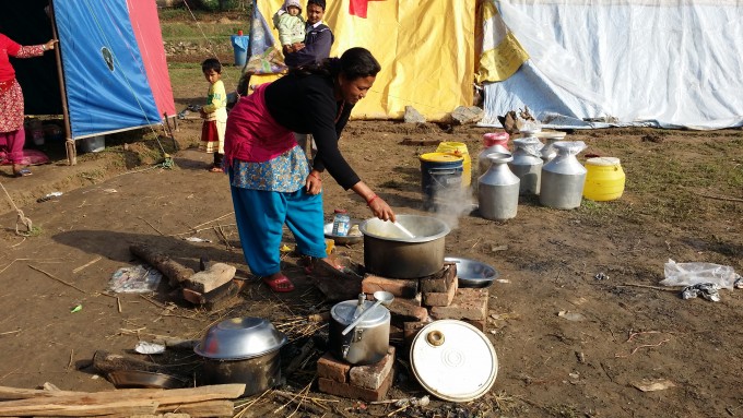 common tent where our scholar Sonikas mother cooking food