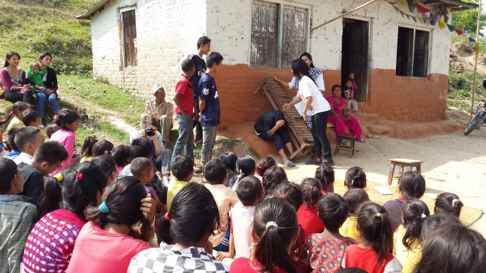 demonstration of earthquake safety