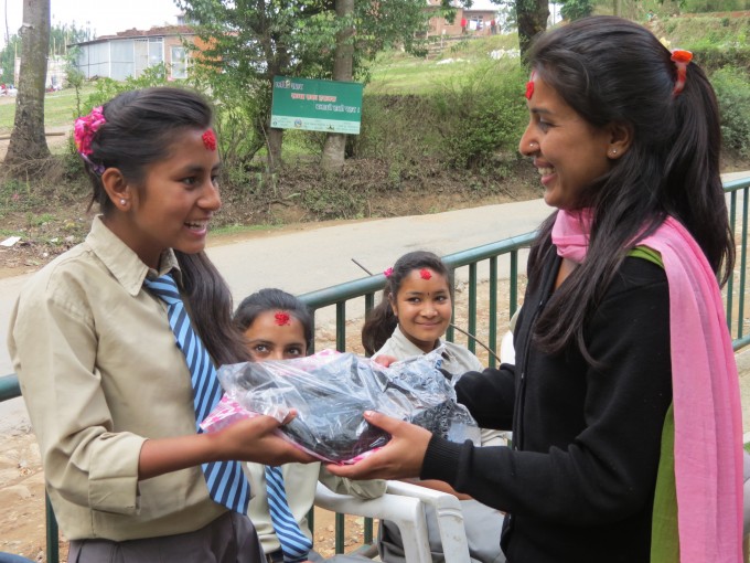 handing over the uniform