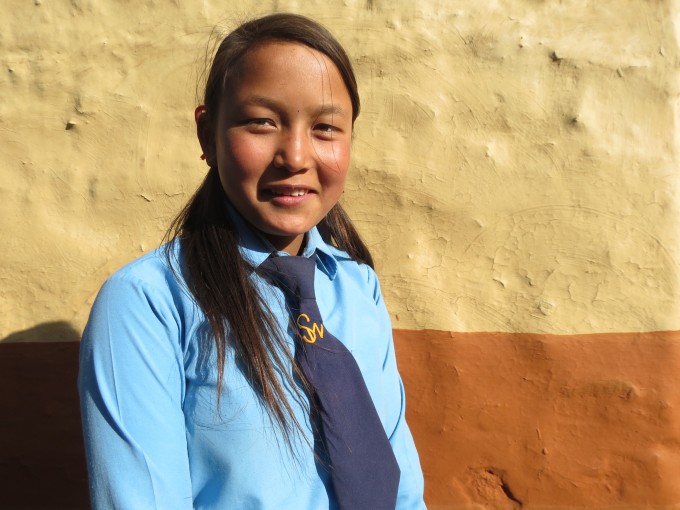 pooja in school uniform