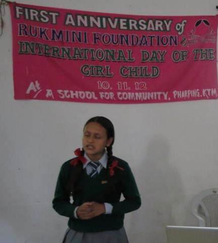 Sarathi fights nerves to deliver a wonderful speech.