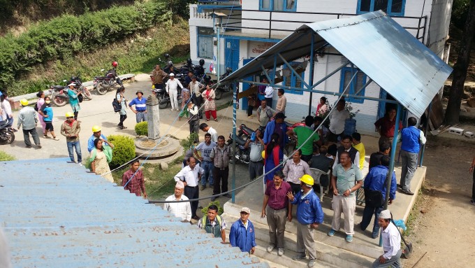 volunteers gather to help deconstruct ASC building
