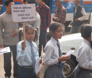 Students Rallying for Literacy