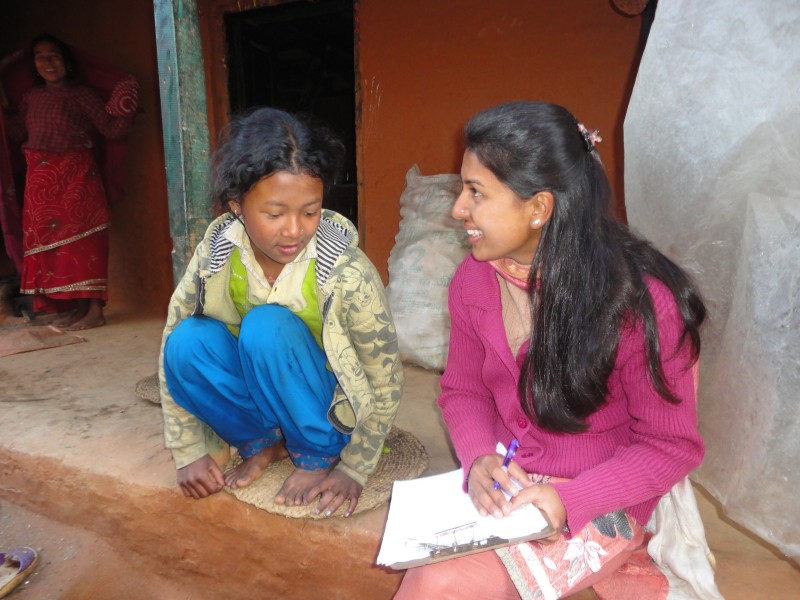Working in Rukmini Foundation Nepal