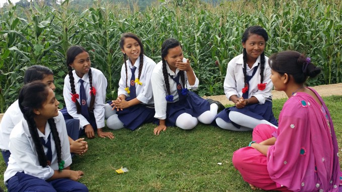 The girls were encouraged to speak amongst themselves as well as with Ms. Sabina