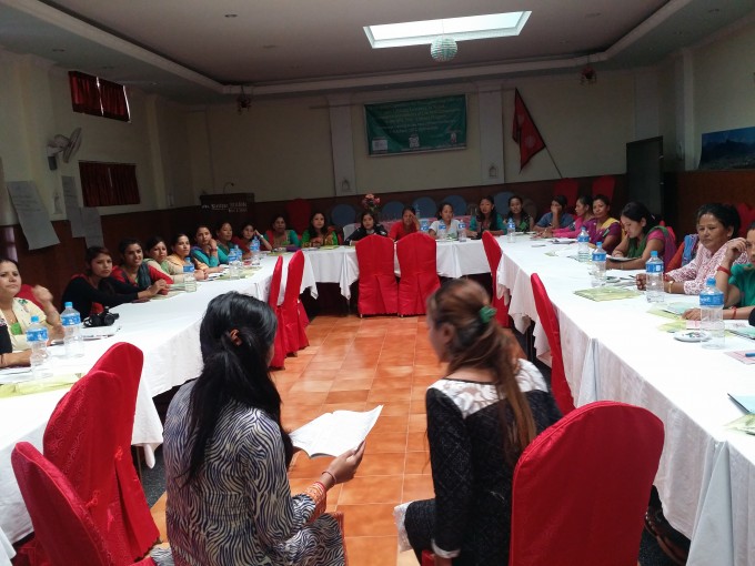 Showing the drama by Sabina and Pramila Jee