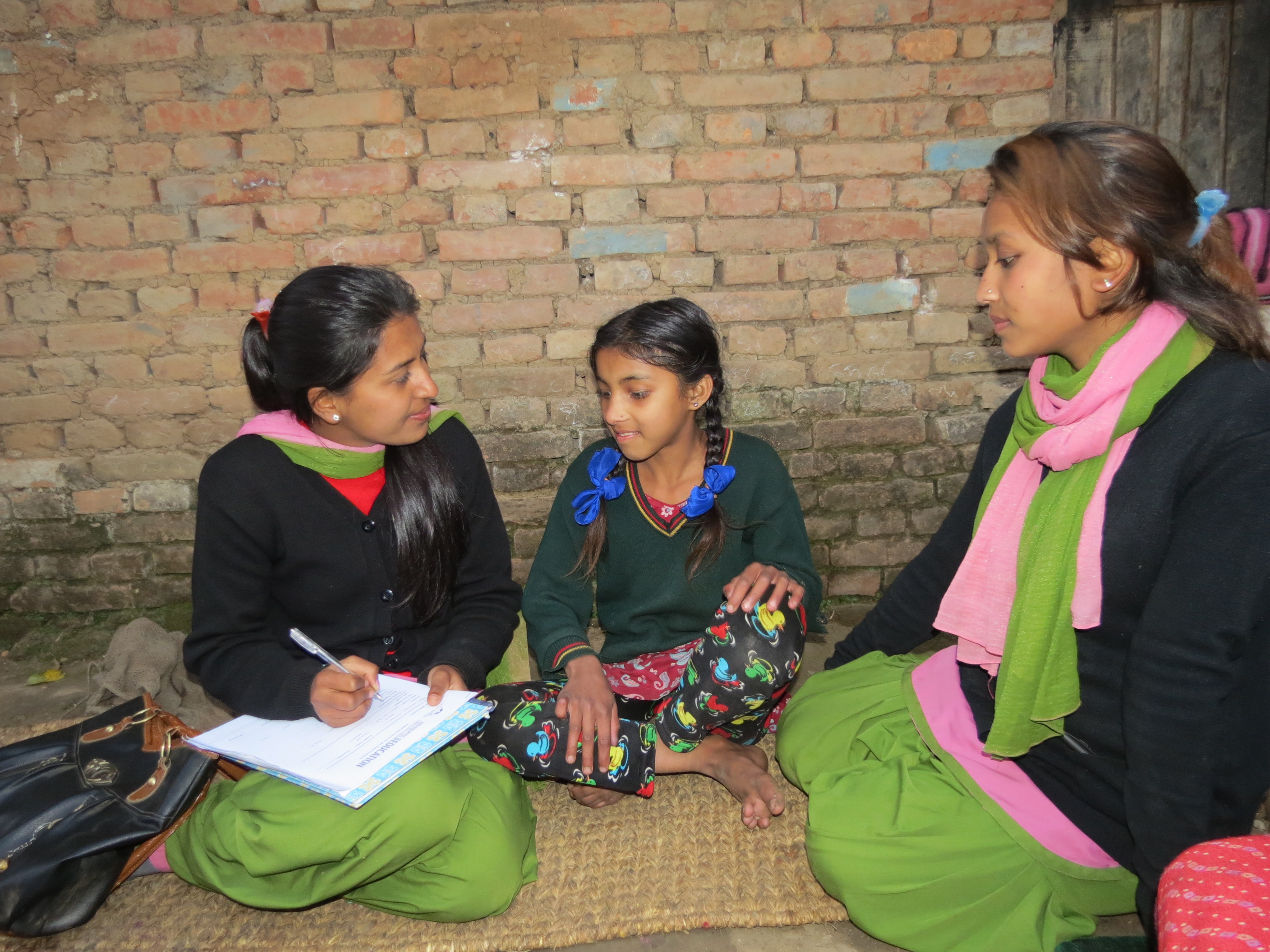 Asmita with Rasmita and Pramila Didi