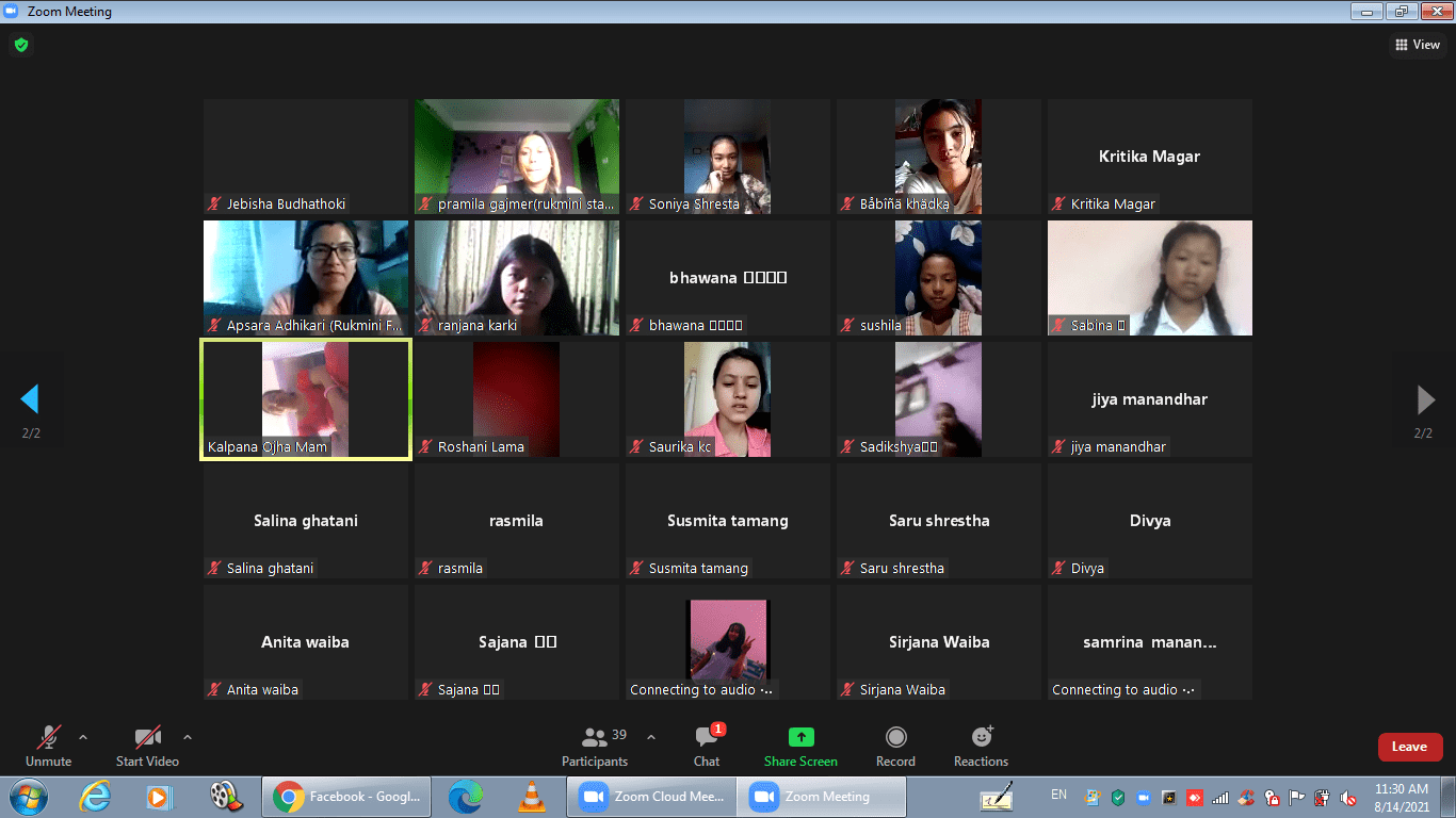 Bahinies participants on virtually didi program.