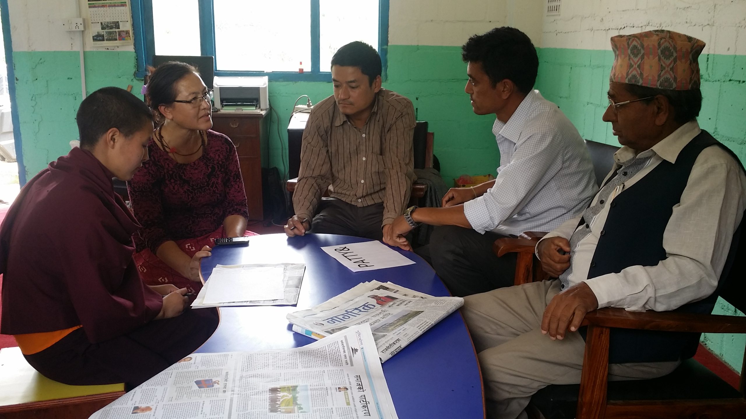 meeting with Aunt of Tsultrim together with Kedar jee and Binod jee