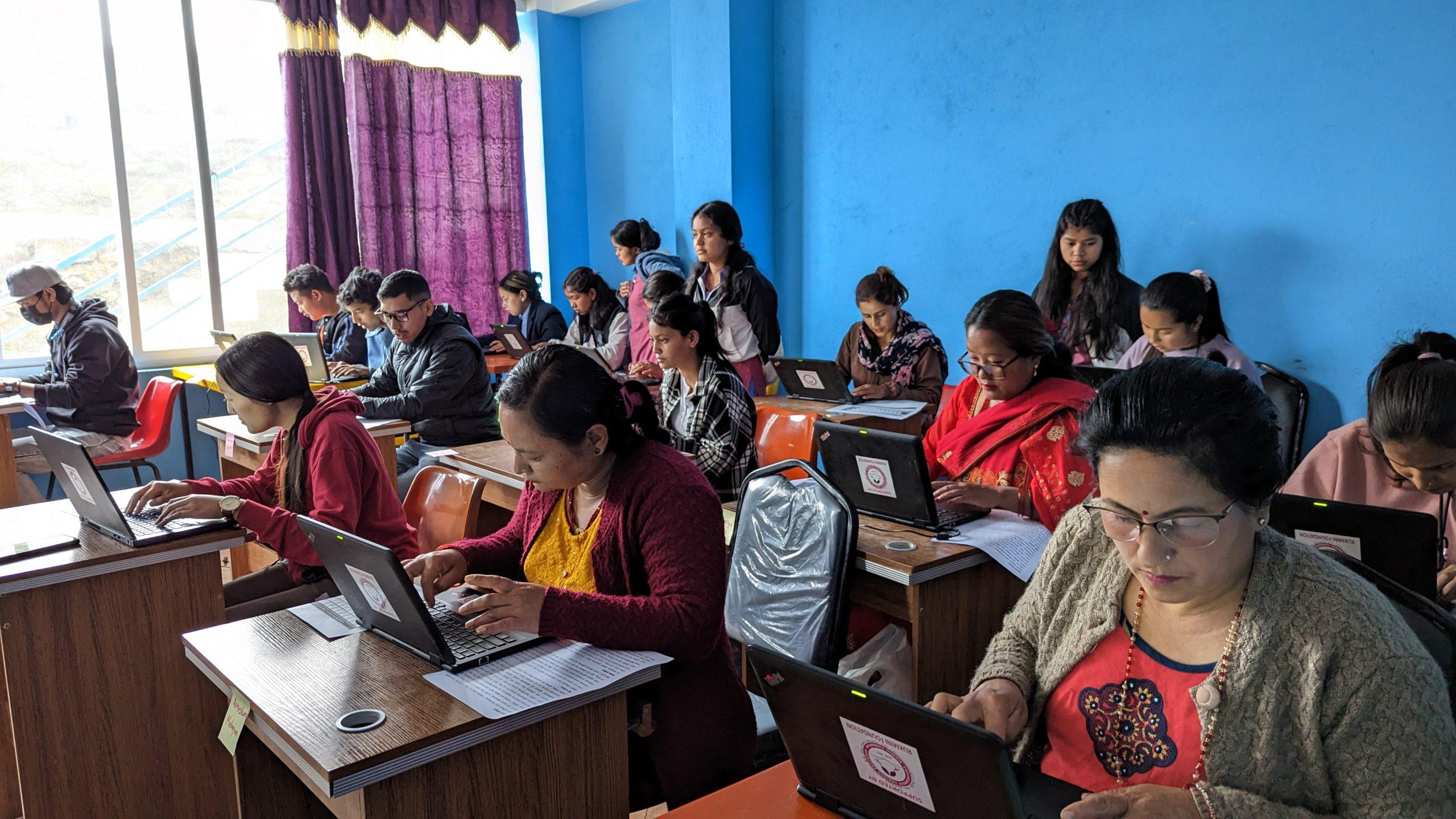 Trainees giving the exam of computer and RF didis stay there as guard
