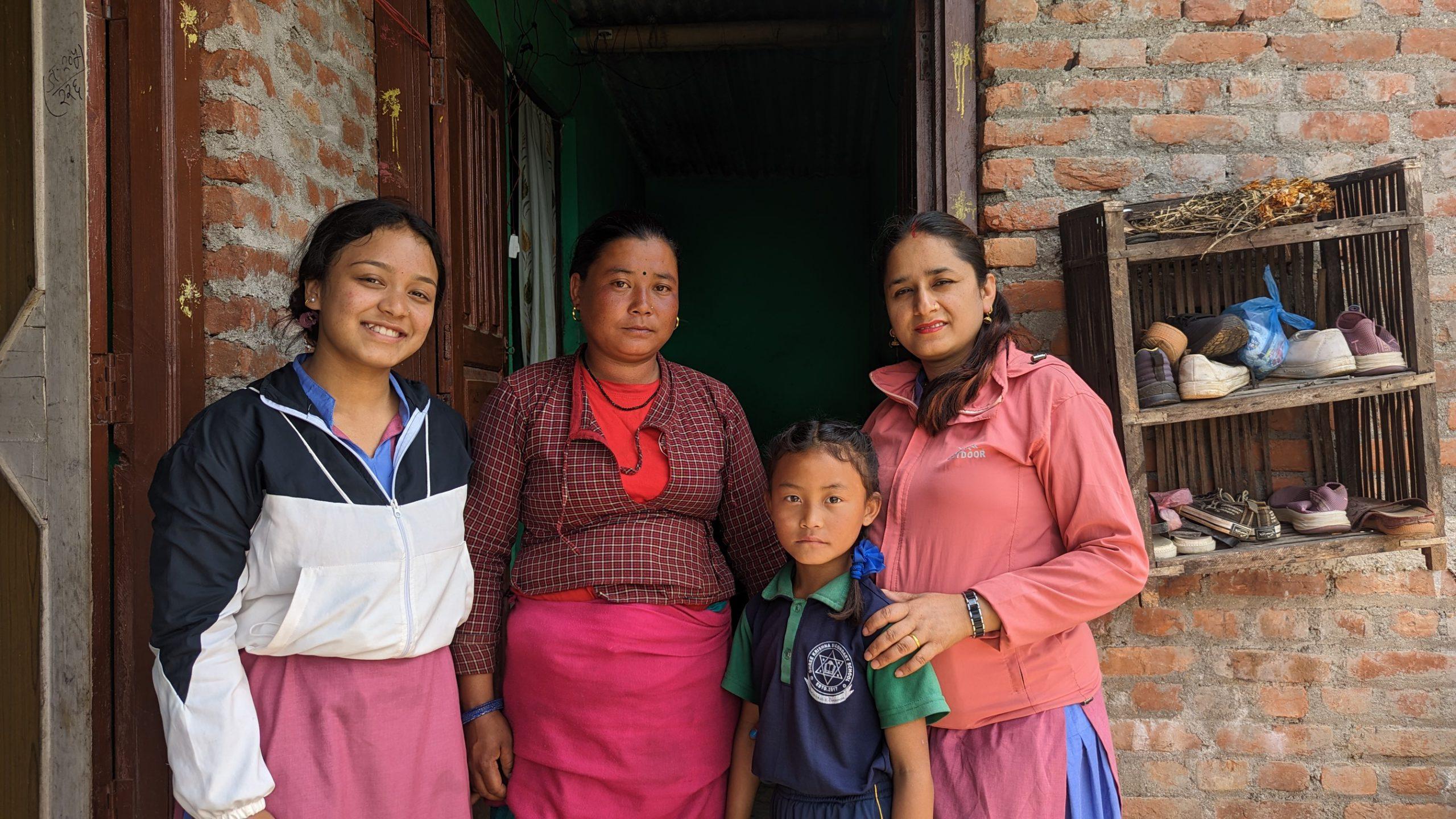 Rf didis taking photo with new scholar bahini( Anisma lama ) and her mother
