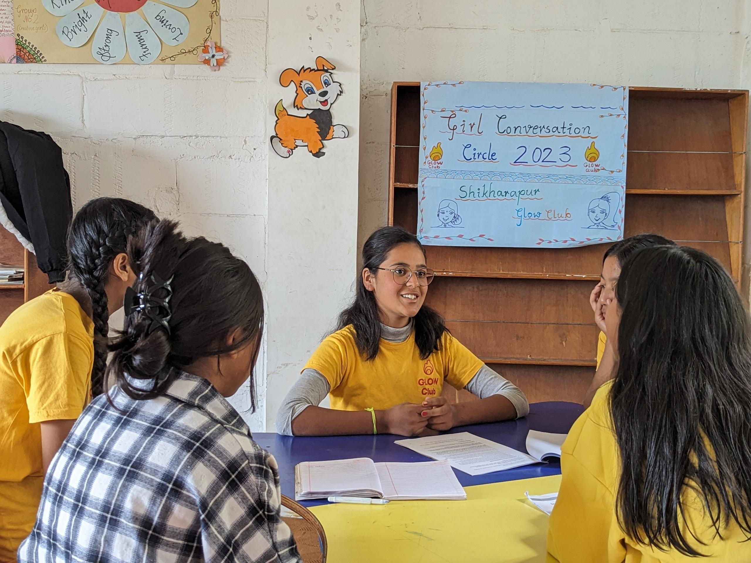 Girl Conversation Circle led by Girl Advocacy Representative Samjhana