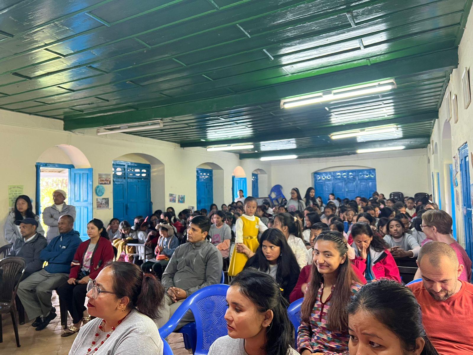 Participants enjoying watching program