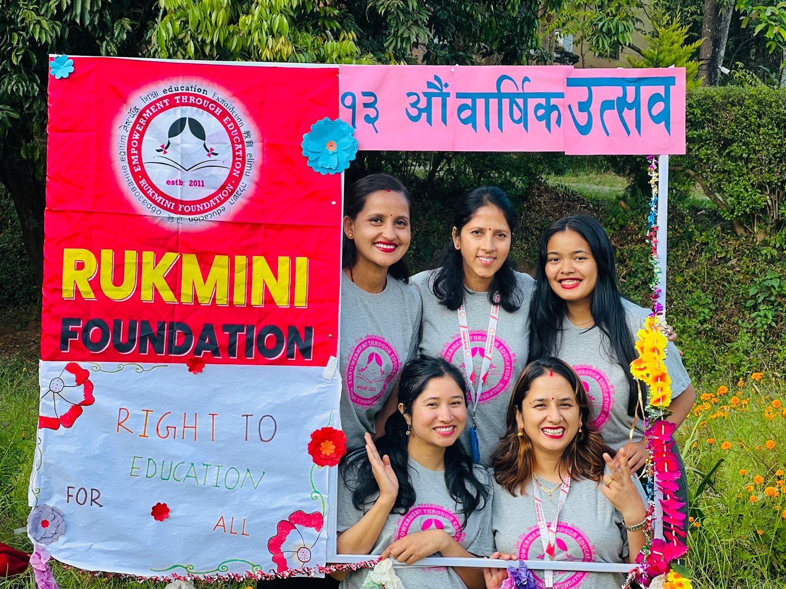 Rukmini Didis on the photo booth of Rukmini Anniversary_