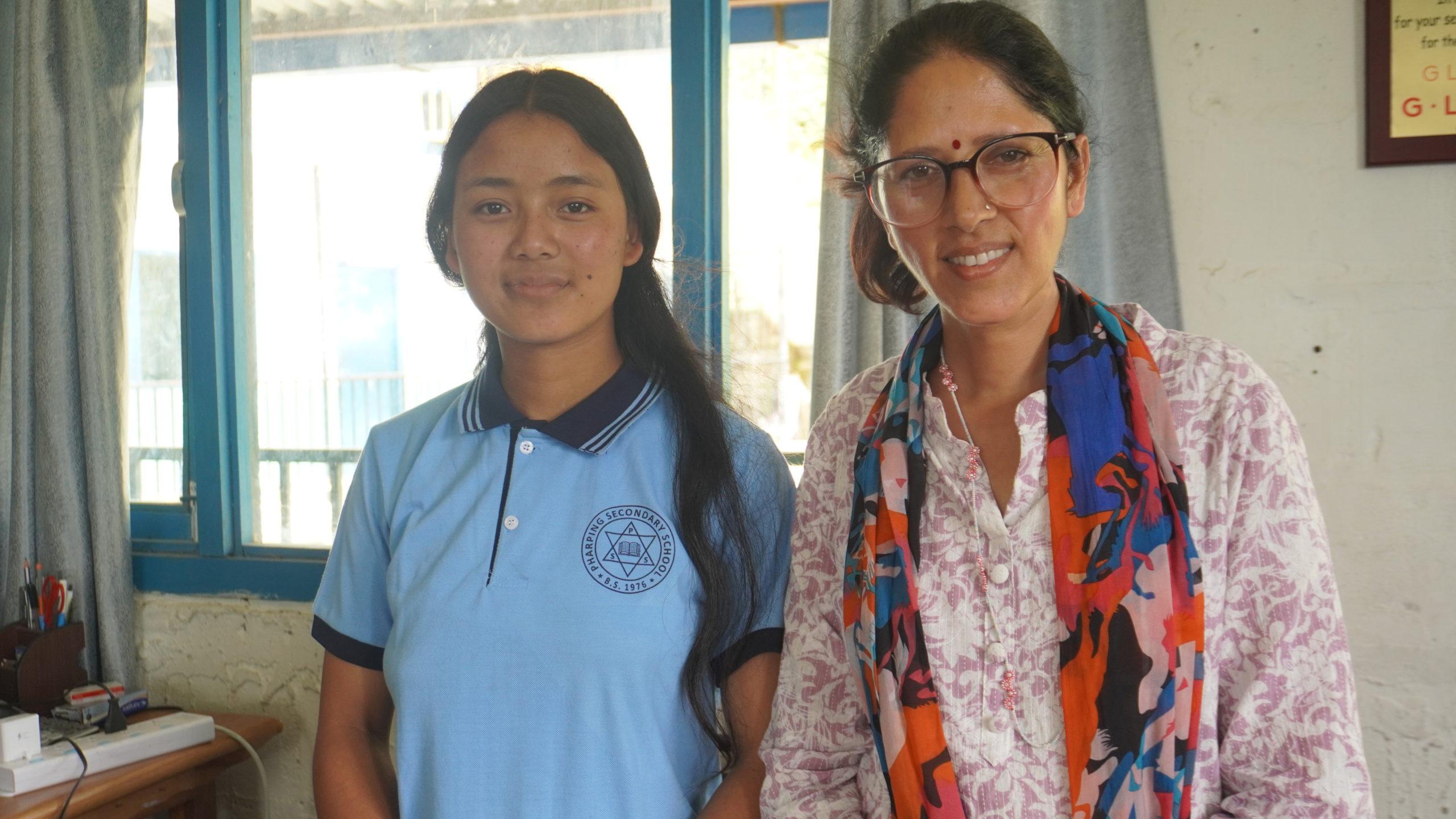 Sarita bahini on left and Usha didi on right