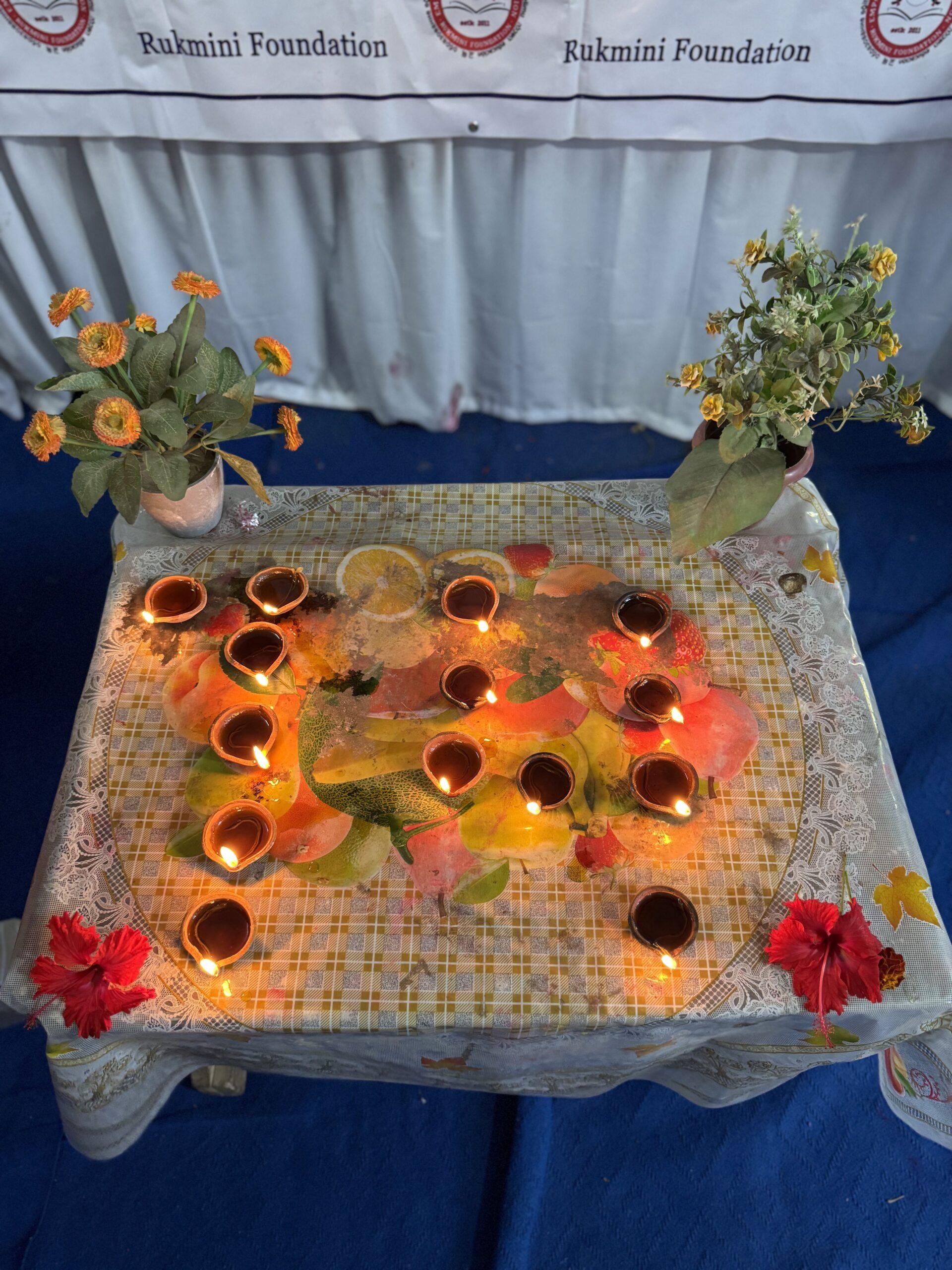 Celebrating 14yrs of dedication with the 14diyos (lights_lamps) and wishing for growth of Rukmini Foundation_
