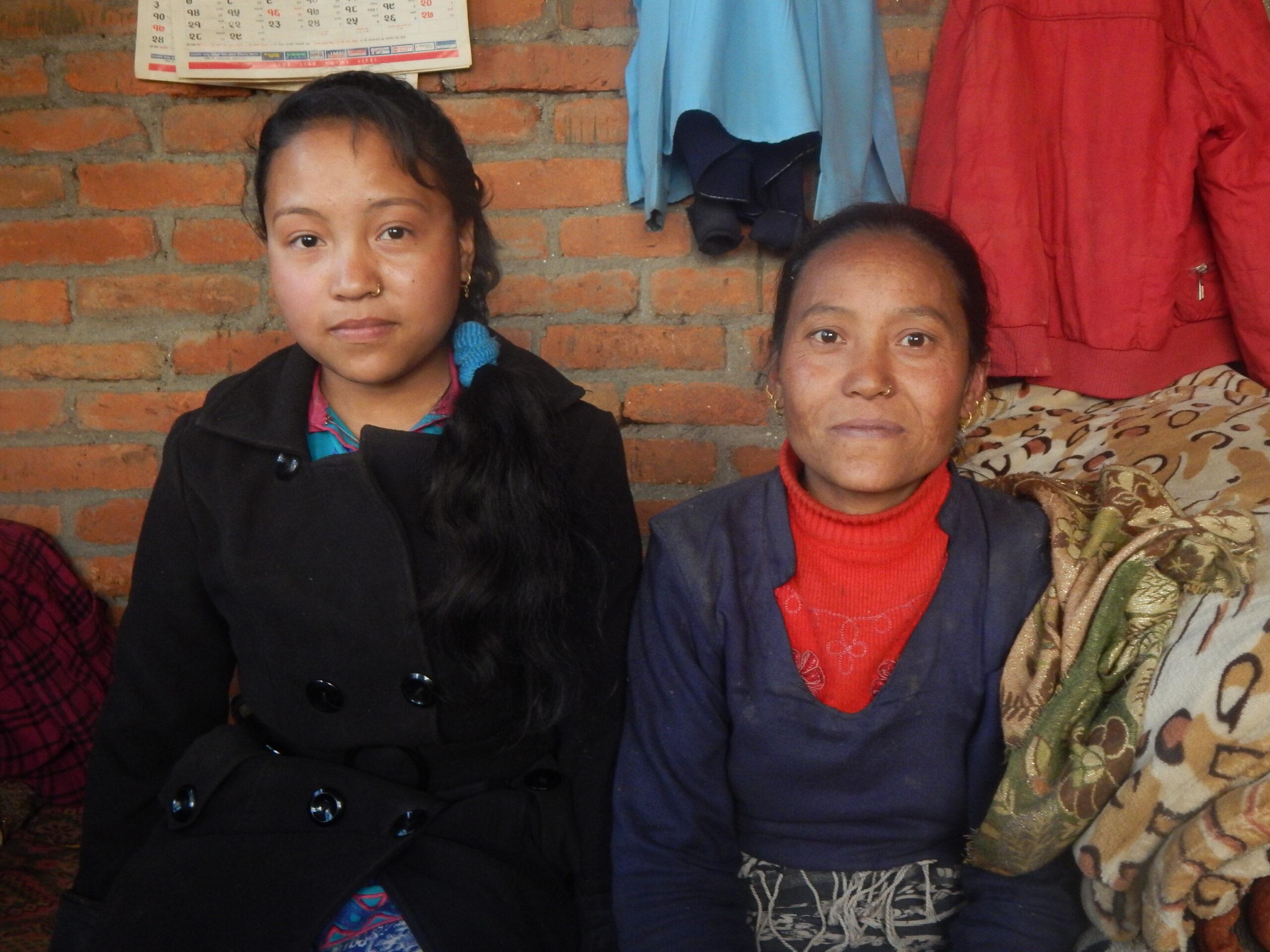Roshani Rumba with her mother.