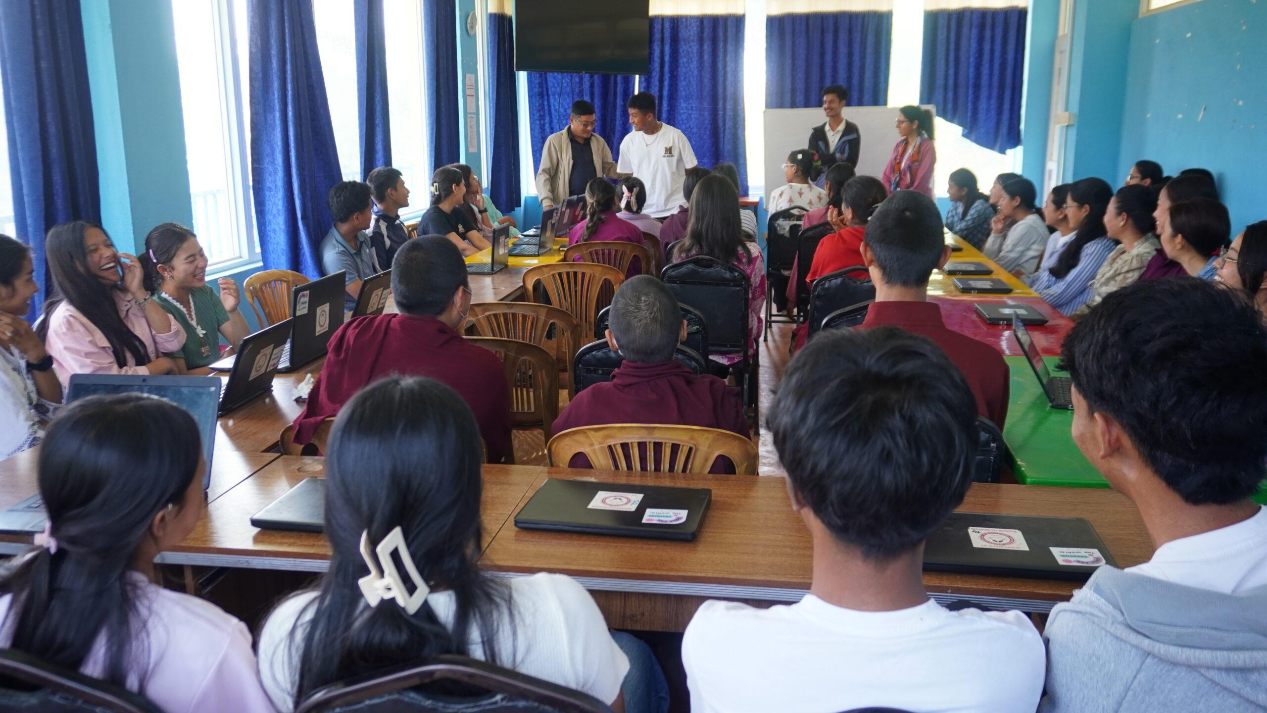 Mentors discussing post 10+2 plans with students.