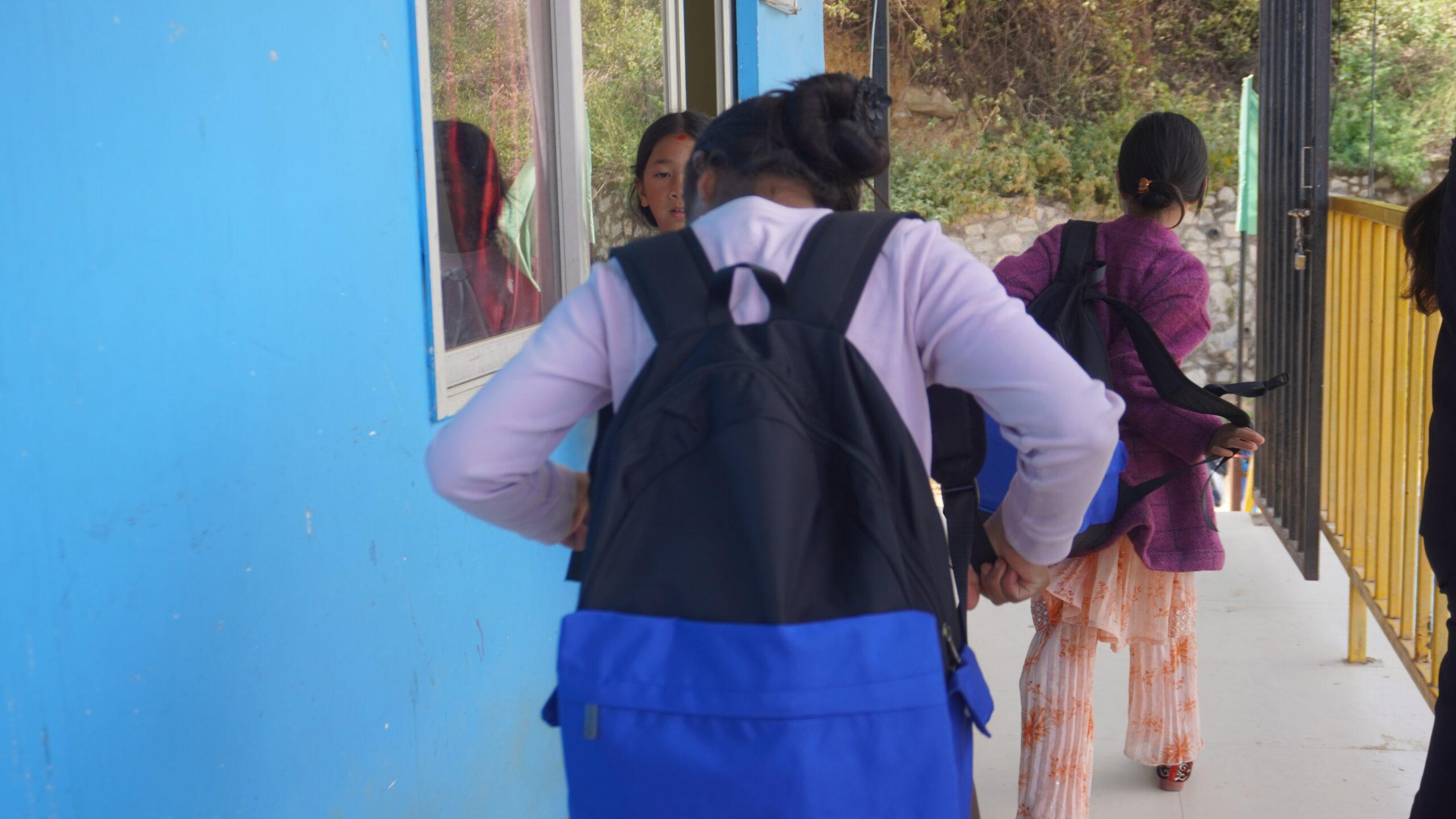 After receiving the new bag, the bahinis headed back to their home_