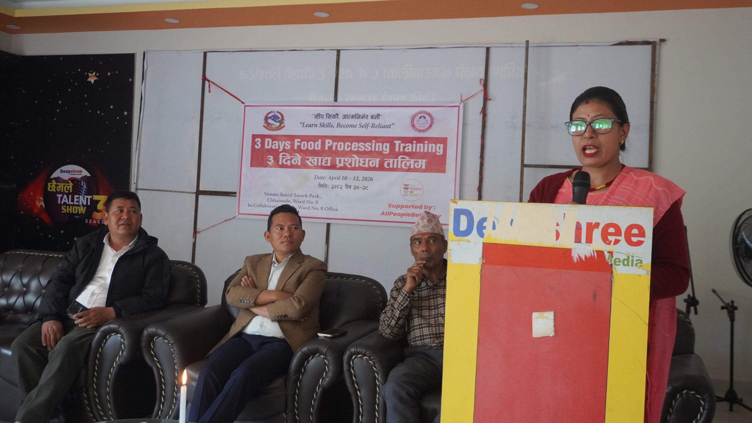 Resource person Gita Amatya made a commitment to help market and sell the food products produced by the participants_ Mentors discussing post 10+2 plans with students.